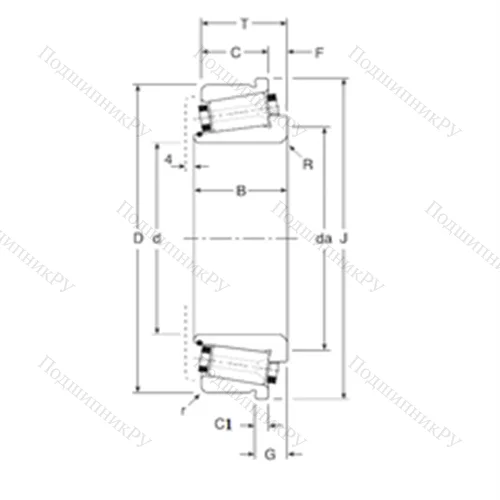 Подшипник роликовый радиально-упорный 126085X/126133XC