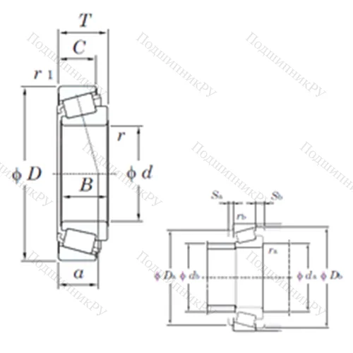 Подшипник роликовый радиально-упорный KEST 4183YR 1LFT от производителя  KOYO