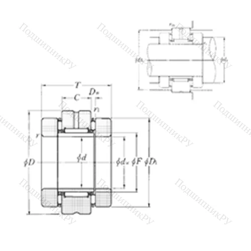 Подшипник комбинированный AXN 3570