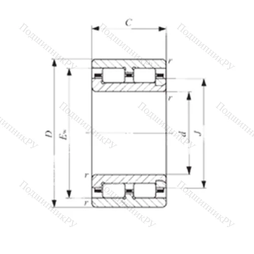 Подшипник роликовый радиальный NAU 4902