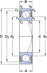 Подшипник S 7022 ACD/P 4A