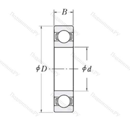 Подшипник шариковый радиальный LJ 3.1/4