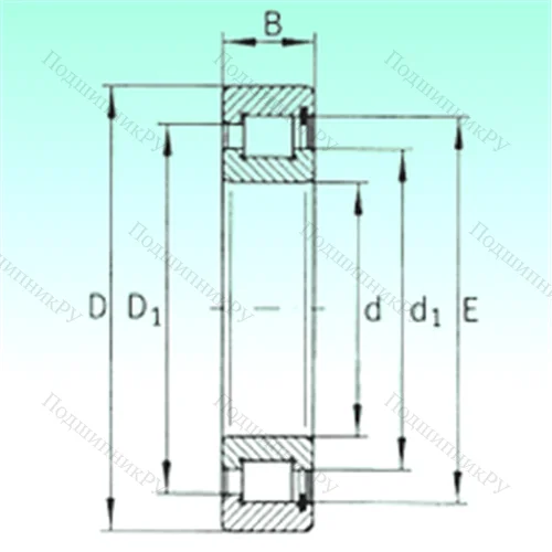 Подшипник роликовый радиальный SL 182217 от производителя  NBS