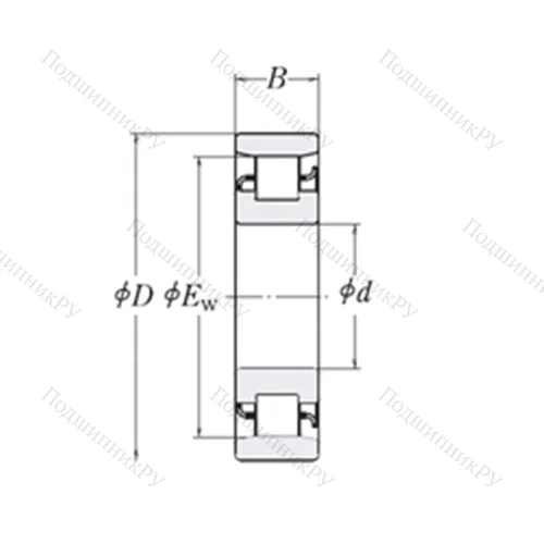 Подшипник роликовый радиальный LRJ 1/2