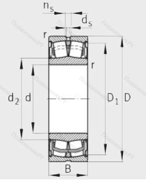 Сферический роликовый подшипник WS 22214 E 1 XL 2RSR (WS 22214 E 1 XL 2RSR)