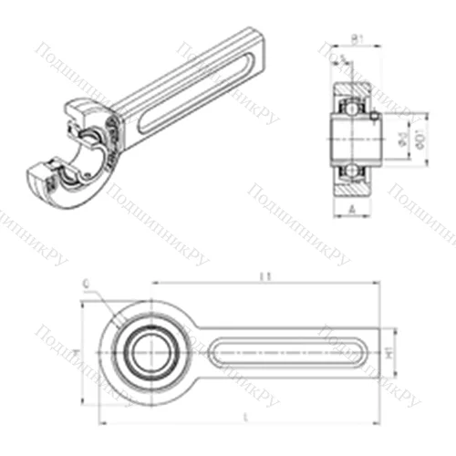 Подшипниковый узел шариковый радиальный UCSP 204 от производителя  SNR