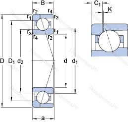 Подшипник 71919 CE/P 4AH 1