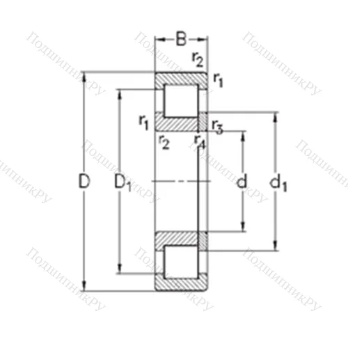 Подшипник роликовый радиальный NUP 226-E-MA 6