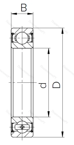 Шариковый однорядный подшипник 1000803 ZZ (61803 ZZ) в Грозном 