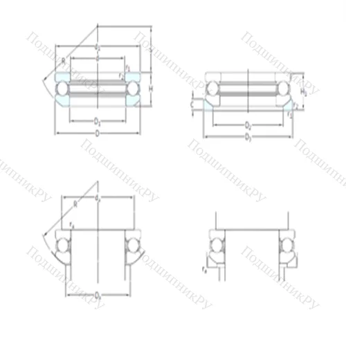 Подшипник шариковый упорный 53312+U 312