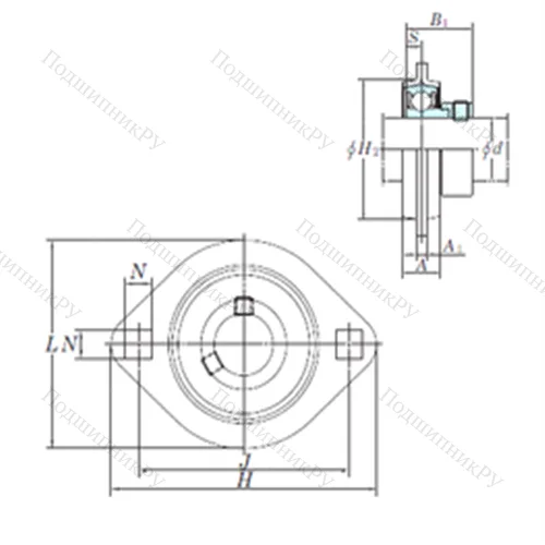 Подшипниковый узел шариковый радиальный SAPFL 204-12