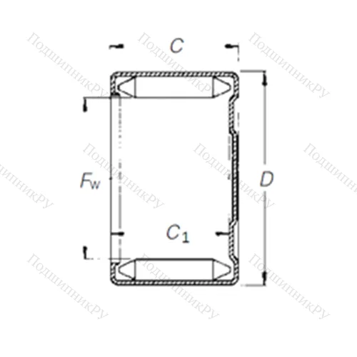 Подшипник игольчатый радиальный DLF 10 12 от производителя  TIMKEN
