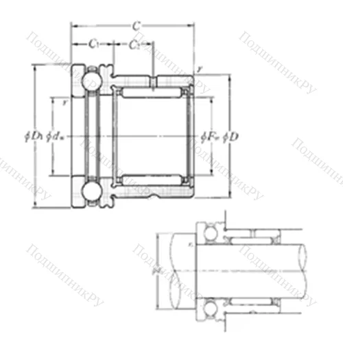 Подшипник комбинированный NKX 12T 2