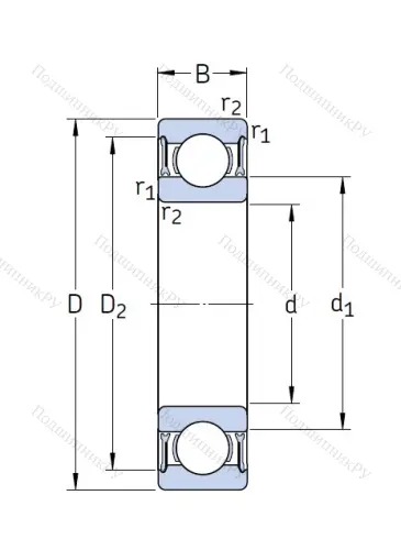 Высокотемпературный подшипник 6208 2RZTN 9/HC 5C 3WT от производителя  SKF Высокотемпературный подшипник 6208 2RZTN 9/HC 5C 3WT от производителя  SKF