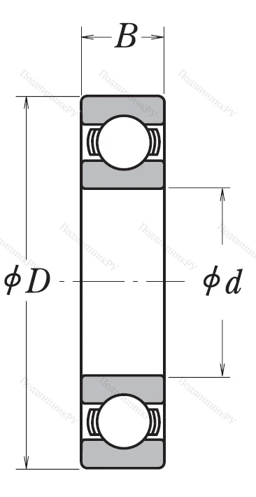 Однорядный шариковый подшипник 6004 CM