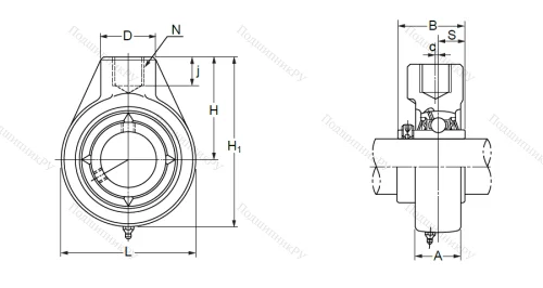 Подшипниковый узел UCHA 204 (UCHB 204) в Грозном 