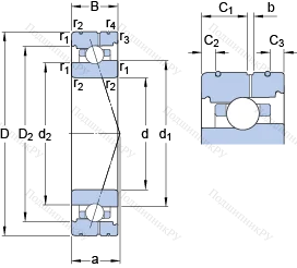 Подшипник 7019 ACB/HCP 4AL