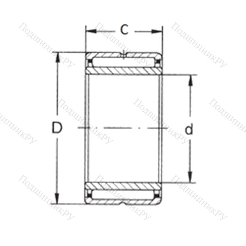 Подшипник игольчатый радиальный NKI 60/35