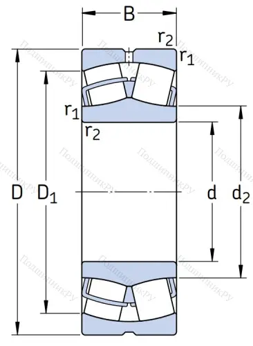 Сферический роликовый подшипник 23168 CC/C 3W 33 от производителя  SKF