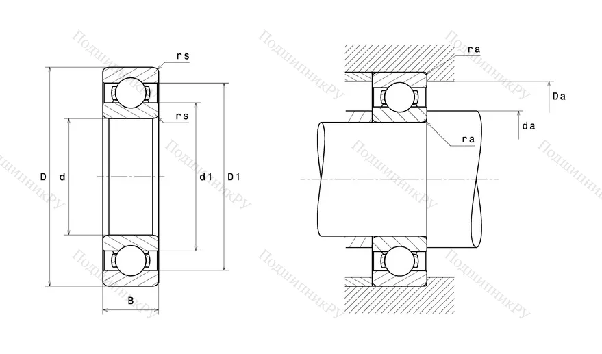 Высокотемпературный  подшипник 6205 F 604
