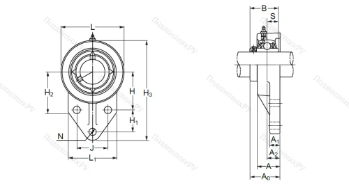 Подшипниковый узел UCFK 205 (UCFH 205) в Грозном 