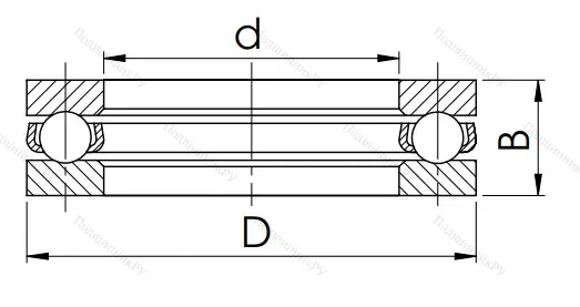 Упорный шариковый подшипник 8108 (51108) в Грозном 