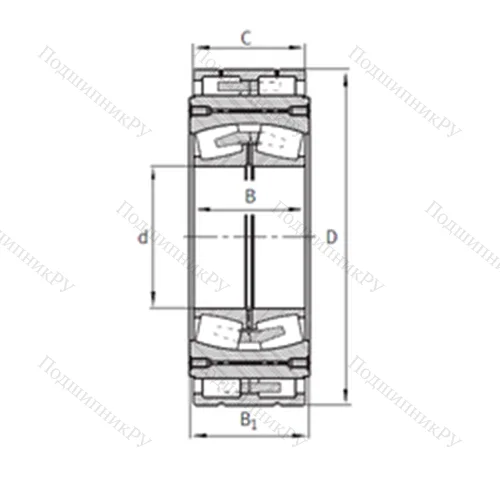 Подшипник роликовый радиальный самоцентрирующийся Z-562661.04.DRGL