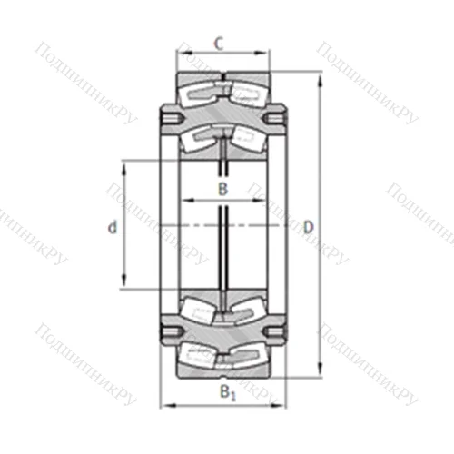 Подшипник роликовый радиальный самоцентрирующийся Z-522401.04.DRGL
