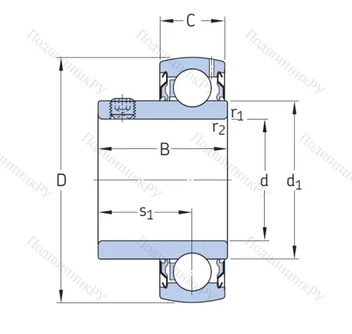 Корпусный подшипник YAT 209 в Грозном 
