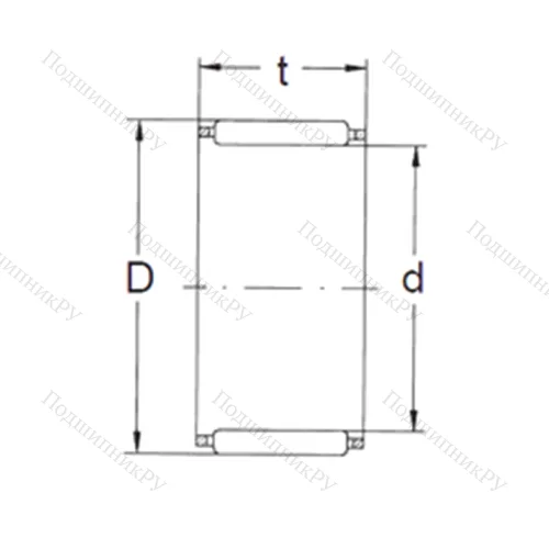 Подшипник игольчатый радиальный K 17X 22X 20