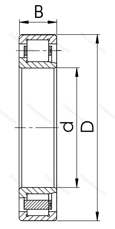 Цилиндрический роликовый подшипник 42516 Л (NJ 2216 M) в Грозном 