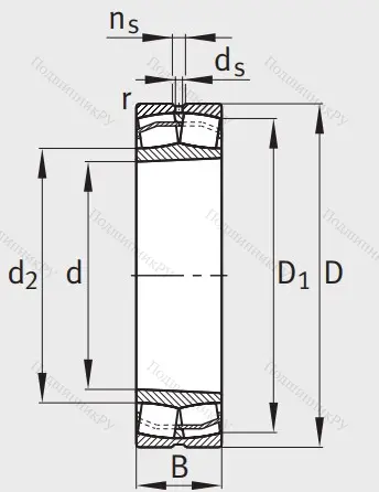 Сферический роликовый подшипник с конической посадкой на вал 22219 E 1 XL K