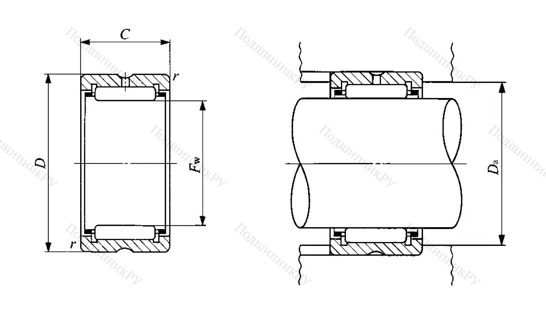 Игольчатый подшипник RNA 4918