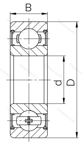 Шариковый однорядный подшипник 80104 (6004 ZZ) в Грозном 