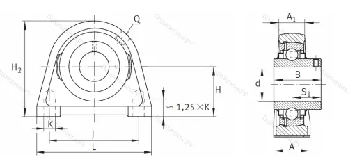 Подшипниковый узел RSHEY 20 XL N в Грозном 