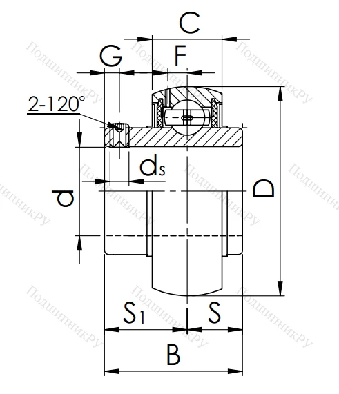Корпусный подшипник UC 312 в Грозном 
