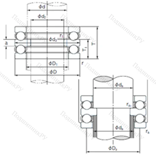 Подшипник шариковый упорный 52424