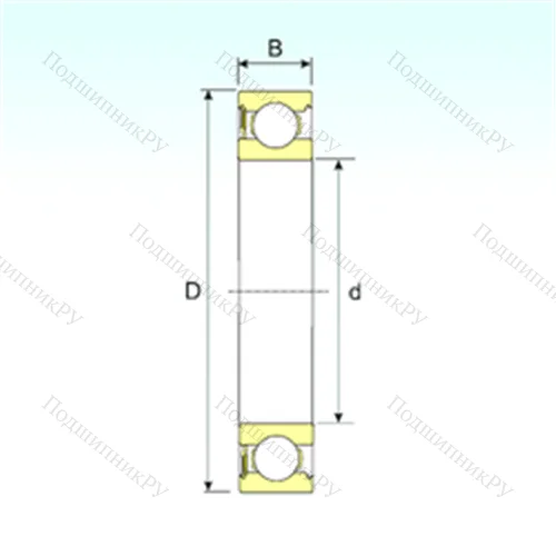 Подшипник шариковый радиальный 634-RS от производителя  ISB