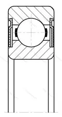 Подшипник  180207 (6207-2RS) размер 35x72x17