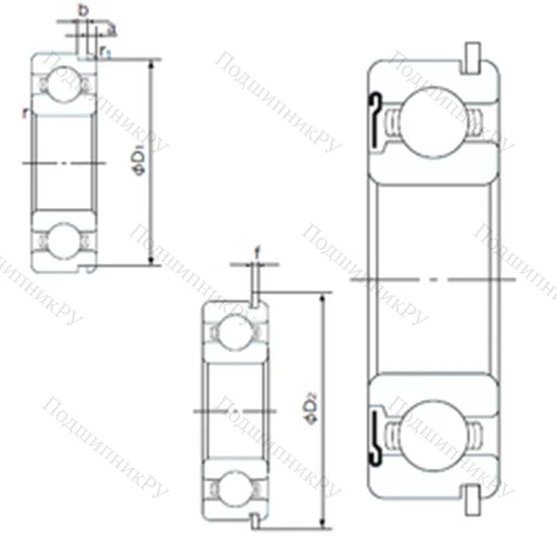 Подшипник шариковый радиальный 6813ZNR