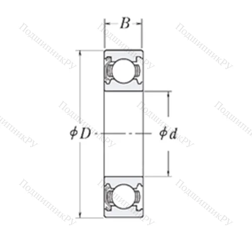 Подшипник шариковый радиальный MJ 1.3/8-Z