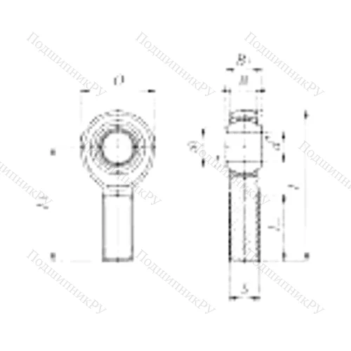 Подшипник скольжения сферический POSB 2