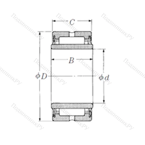 Подшипник игольчатый радиальный NA 4909TT