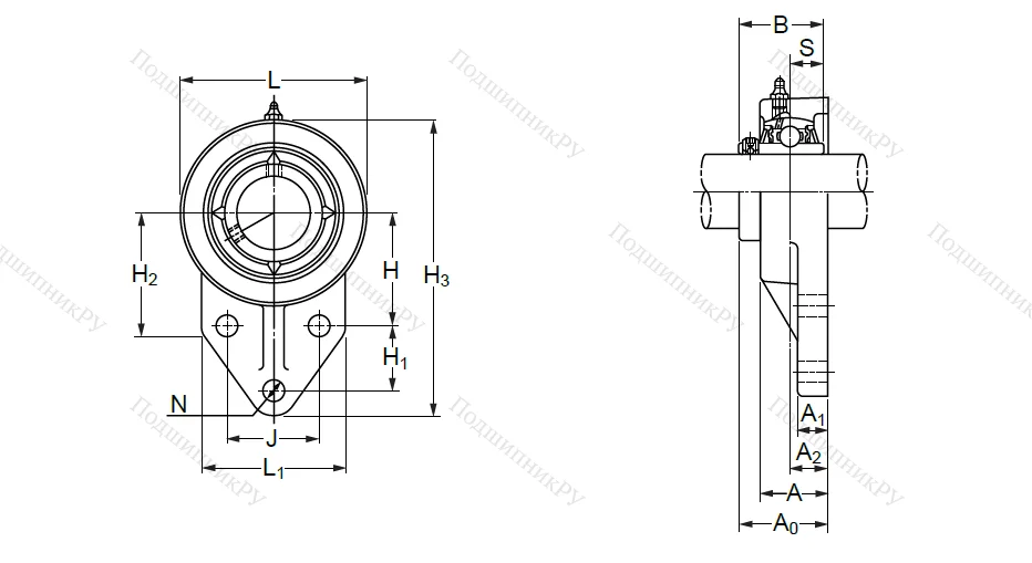 Подшипниковый узел UCFK 205 (UCFH 205) в Грозном 