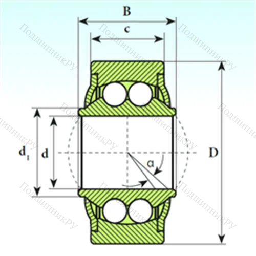 Подшипник шариковый радиальный самоцентрирующийся GE 06 BBH