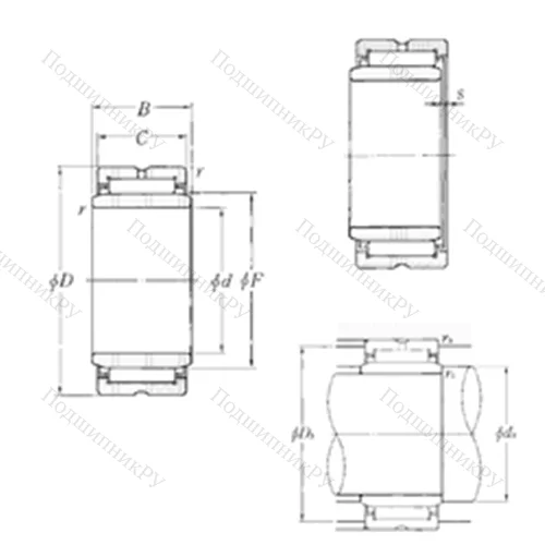 Подшипник игольчатый радиальный MR 8811248+MI-728848