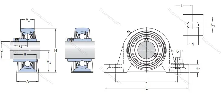 Подшипниковый узел SY 60 TR в Грозном 