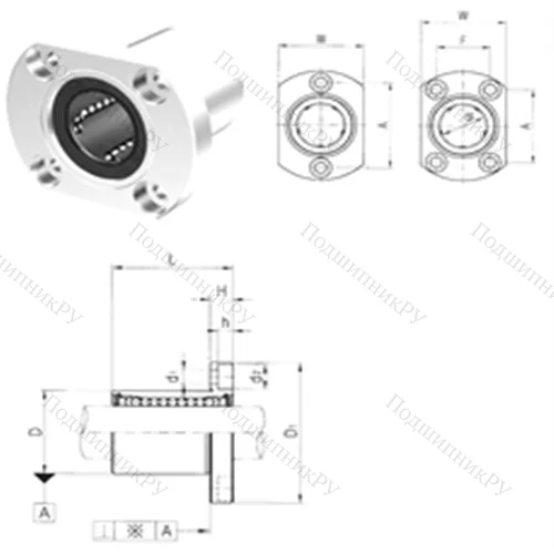Подшипник шариковый линейный LMH 10UU