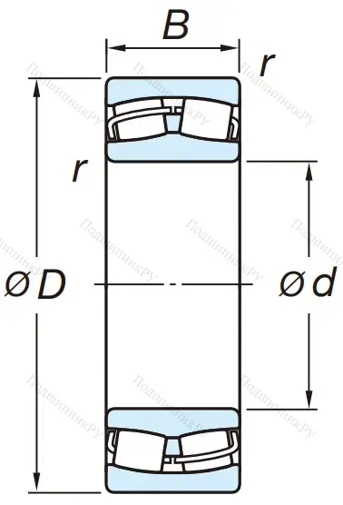 Сферический роликовый подшипник 22206 RZW 33 C 3