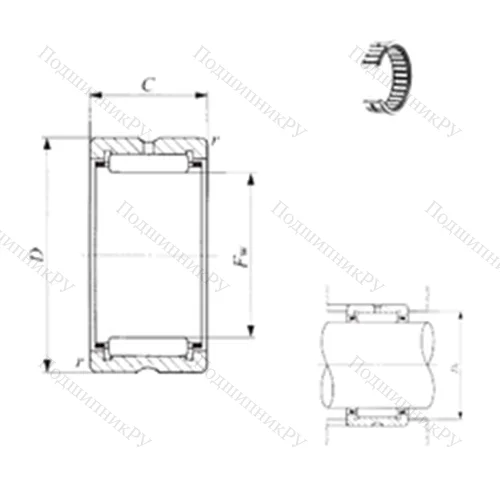 Подшипник игольчатый радиальный TR 8310845